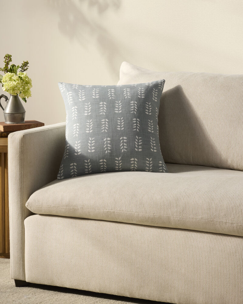 Tully Light Blue 18''x18'' Down Pillow image number 1